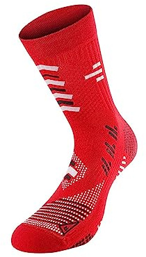 R-Evenge Fotbollsspelare The Professional Socks for Champion Foot Player Socks for Champion med halkfria insatser och skydd för skenben och senor, Röd/svart vit, 35-38 EU