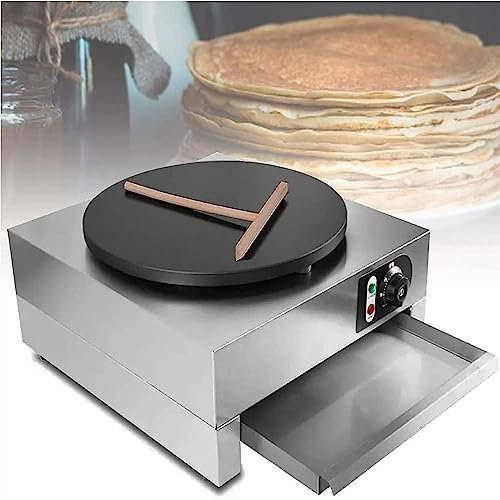 Crepiera (facile da usare), Piastra per pancake – Piastra elettrica antiaderente da 15” – Crepiera, Spatola per pastella, Spatola di legno – Padella per crepes per Roti, Tortilla, Blintzes