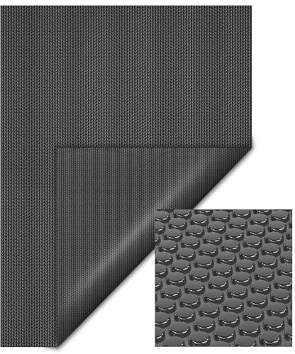 Cubierta Solar Piscina Negra Rectangular 4x6m Lona térmica Protectora 120µ