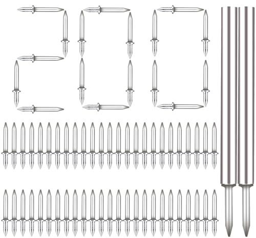 NQEUEPN 200pcs Baseboard Seamless Nails Double-Headed Screw, Skirting Line Special Invisible Security Nails with Sleeve Tool Seamless Screw for Solid Wood Furniture