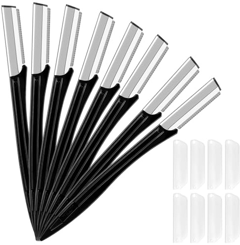 Augenbrauenrasierer, 8 Stück Augenbrauen Rasierer Trimmer Gesichtsrasierer für Frauen Face Razor Augenbrauen Messer Gesichtshaarentferner für Damen Herren Make-up