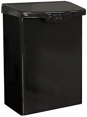 SFQEVHRZ Wall Mounted Post Box Parcel Delivery Box， Locking Security Mailbox Metal Lockable Wall Mounted Mailbox Square Outdoor Garden(Black)