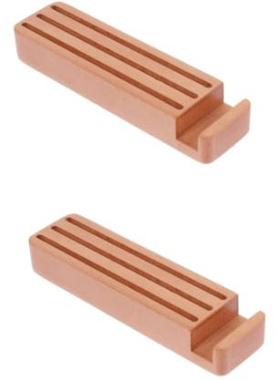 VICASKY 2pcs Beech Guitar Pick Case Multipurpose Pick Box for Guitar Storage Phone Bracket