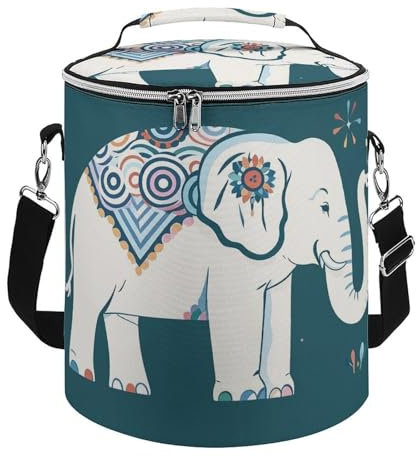 Kühlrucksack für Herren und Damen, isoliert, auslaufsicher, wasserdicht, Kühlrucksack, Elefantenmuster, Kühltasche, große Kapazität, leichter Rucksack, Kühler für Reisen, Camping, Strand, Eistruhe
