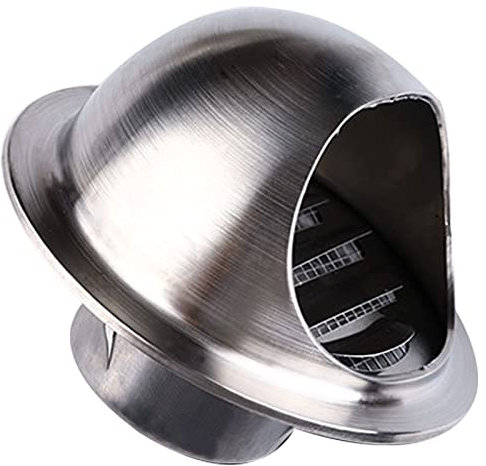 QXSJEDYCH Lüftungsabdeckung aus Edelstahl mit Fliegengitter, runder Bull-Nose-Außenabsauger, Wandmontage, Luftführung, Lüftungsauslass, 60/70/80/100 mm, for Büroküche (Farbe: