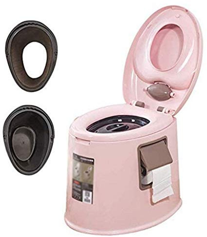 KCUZO Toilette portable toilette à chasse, camping en plein air Potty for Camping, Voyager en bateau(Roze)