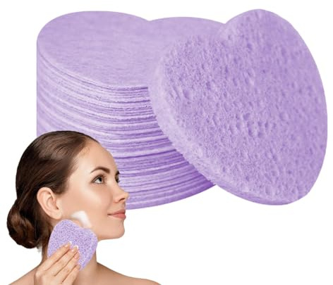 Hjärtformad ansiktssvamp – Komprimerade ansiktssvampar, naturliga kosmetiska spa-svampar, hjärtformade sminksvampar, applikationssvampar och -blandning