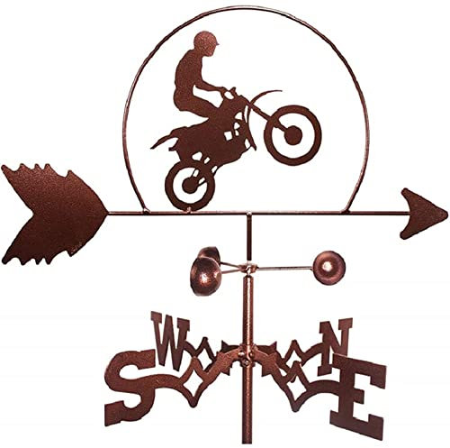 UKJYJHHFG Girouette en Acier Inoxydable en Forme de Moto Girouette Girouette rétro Indicateur de Direction du Vent - Cadeau pour la Maison