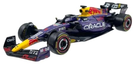 Bburago Formel 1 Auto - Verstappen RB19 1. Klassifiziert - GP Las Vegas 2023 - Maßstab 1:43 - Schwarz - 12 cm - Jungen