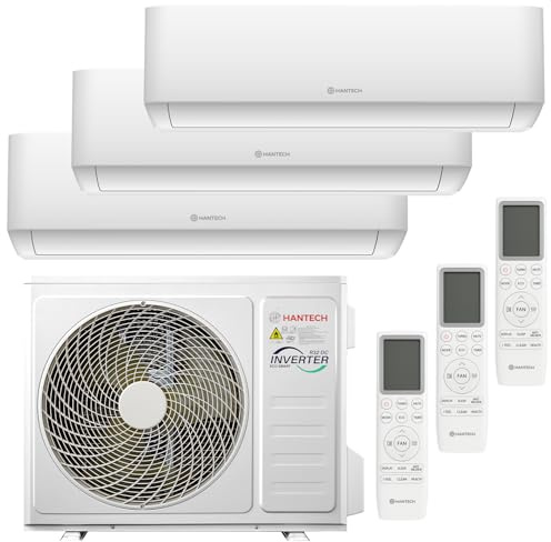 HANTECH Multisplit Klimaanlage 27000 BTU H-PRO mit 3x9000 BTU Inneneinheit WIFI
