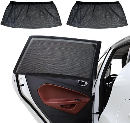 D-Lumina Parasol de Coche para Ventana Lateral Trasera, Parasol Coche Bebe | Bloquean Los Rayos UV y Los Mosquitos, Protegen a Niños y Mascotas, Aptos para la Mayoría de Los Vehículos, 2PCS (L)