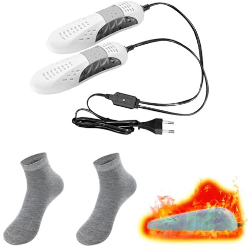 Elektrischer Schuhtrockner Elektrisch Stiefeltrockner Schuhwärmer Skischuhtrockner Handschuhtrockner Elektrisch Fußwärmer mit Warme Socken Tragbarer Schuhtrockner für Schuhe Skischuhe