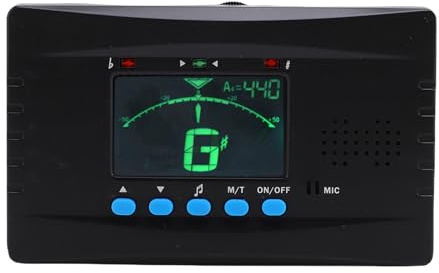 Guzheng Metronome and Tuner Set, an Electronic LCD Screen Tone Generator and a Professional Tuning Accessory with a Clip On Microphone