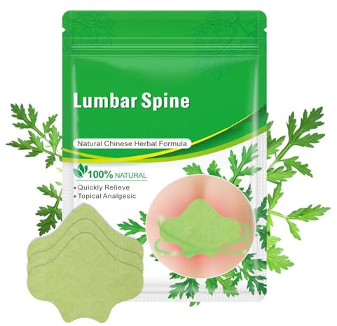 Clawrex Lendenwirbelpflaster, 36 Stück Natural Lumbar Support Patch, Wermut Herbal Joint Wärmepflaster für Knie, Rücken,Nacken,Schultern, Lendenwirbelsäule, Tiefe Linderung, Entspannen Lockern Muskeln