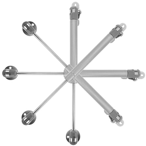 Alipis 4 Molle Pneumatiche per Ante Armadio, Supporto Cerniera Ammortizzatore Pistone in Ferro e Nylon, Funzionamento Fluido e Silenzioso per Mobili Cucina, Bagno e Casa, Installazione