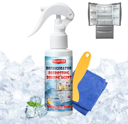 Spray de descongelación para congelador, limpiador de frigorífico, con toallas y cangrejo, descongelación rápida, eliminación de olores, ahorro de energía, adecuado para frigoríficos, frigoríficos