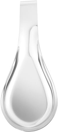 SHERCHPRY Appoggia Cucchiaio Resistente al Calore in Acciaio Inossidabile Antiscivolo e Pratico Poggiamestolo Elegante e Funzionale per Famiglie e Hotel per Cucina