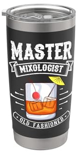 Master Mixologist Old Fashioned Tapster Bartender Stainless Steel Insulated Tumbler
