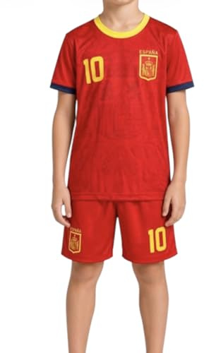 Conjunto de Deporte Camiseta y Pantalón Corto(4-14 Años，) de Fútbol - Equipación de Verano para Entrenamiento y Colegio