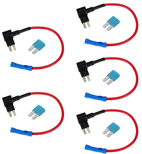 E Support 5 Pièces Fusible de Voiture 12V 24V Add-A-Circuit Porte-Fusible Adaptateur Ajouter un Circuit Piggy Tap Porte Lame Style Micro2 Fusible 15A