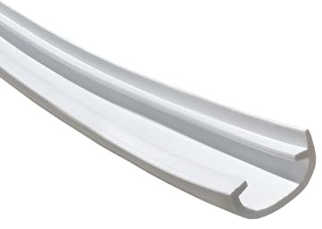 Autmotive Authority Weiße PVC-Abdeckleiste für Wohnmobil, Boot, Wohnmobil, 1,6 cm x 6,3 cm, flexible Schraubkappe, 7,6 m, Weiß
