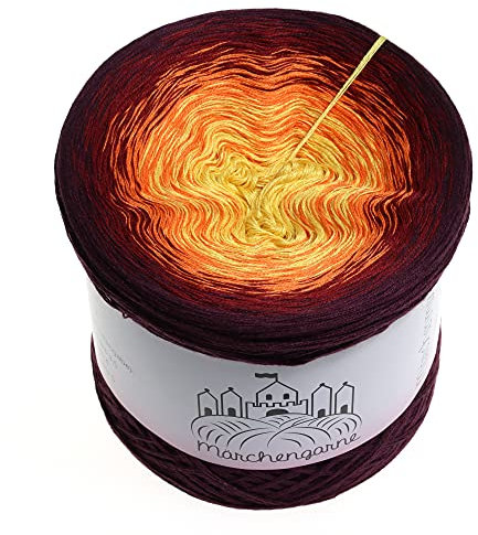 Bobbel Farbverlaufsgarn 1001 Nacht 250g - 950m Chianti außen 4 fädig Märchengarne Wolle