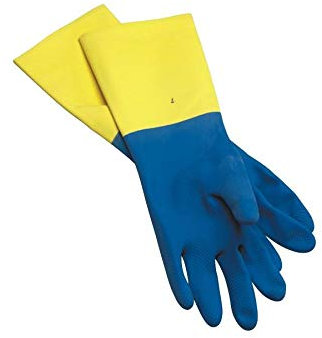 Unisex Extra Large Heavy Duty Long Cuff Latex Rubber Coated Work Gloves