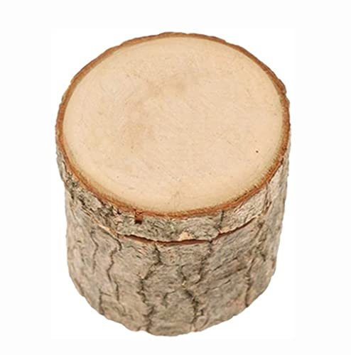 Egurs Ringbox Verlobung Ringetui Verlobungsring aus Holz Hochzeit Ringkissen-Blanko Kann DIY