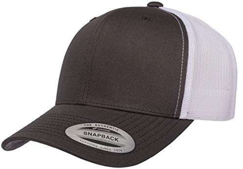 Yupoong YP Classics Retro Trucker Cap, Charcoal/White, OSFA