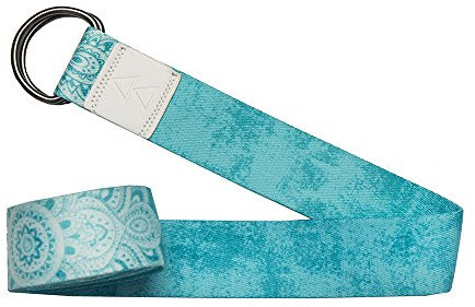 Yoga Design Lab Yogagurt 240 cm | Extra Langer, bunter Yoga Gurt, umweltfreundlich | Für eine intensivere Dehnung bei Gymnastikübungen (Mandala Turquoise)