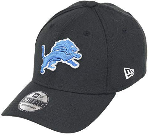 New Era NFL keps 39Thirty Basecap American Football NFL Core keps alla Lags logotyper lagfärger, Lions-Black, L-XL