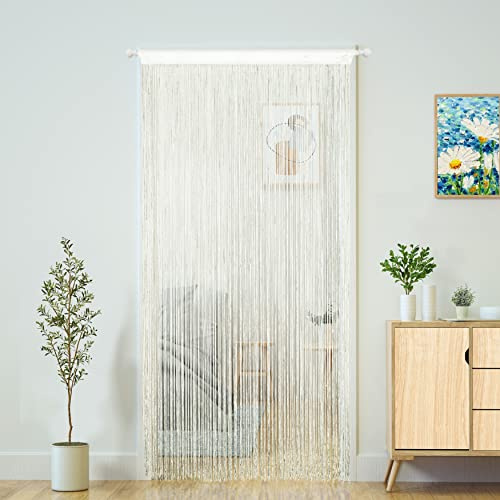 YaoYue Cortina de Cuerda para Puerta, Estilo Bohemio, Hippie, con borlas para Patio, decoración de Sala de Estar, Dormitorio, Pared, Ventana, Armario, Cocina, Panel Divisor de Flecos (100 x 280 cm