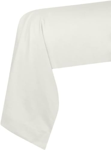 Lovely CASA - Nackenrolle Kissenbezug 45x185 cm - 100% Oeko-Tex zertifizierte Baumwolle - Ausgezeichnete Qualität, Elfenbein - Eden Bettwäsche für Zuhause, weich und bequem,