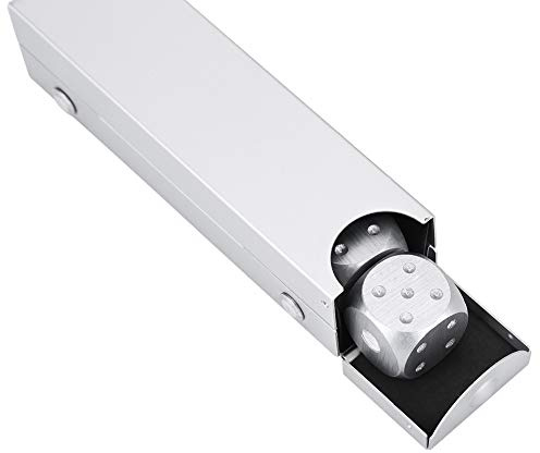 VBESTLIFE Würfelspiel Set, 5-teiliges Tischspiel Pokerspiel Würfelset aus Aluminiumlegierung mit Aufbewahrungsbox (Rechteck)