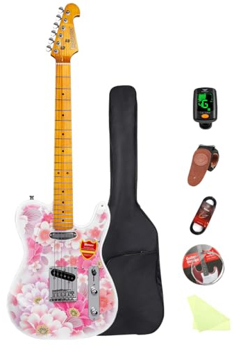 Bullstar 39 TL Style Electric Guitar Solid Body Electric Guitars for Intermediate &Beginner Players with GIg Bag, Strap, Cable, Picks(Penoy)