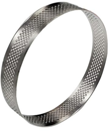 TOPBATHY Round Tart Circle 15cm Perforated Cake Ring Stainless Steel Non-Stick Bakeware Mold for Fruit Tarts and Mousse Desserts, Suitable for Home Baking