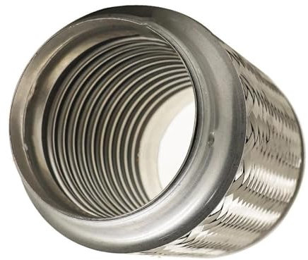 DZSFDGDDFGD Endrohre Edelstahl Schalldämpfer Rohrverbinder Geschweißt Universal Auto Auspuffrohr Teleskop Flexible Verbindung Braid Balg Auspuffblenden(I.D 45MM-165MM)