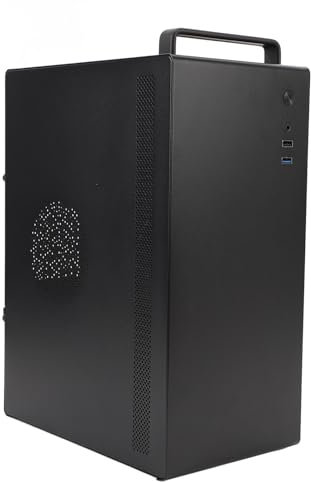 Yanmis Le Boîtier D'ordinateur de Jeu Micro ATX ITX Prend en Charge Le Disque Dur SSD, 4 Ports PCIE USB 3.0 2.0, Plaque d'acier Perforée, compatibilité Totale pour Les Joueurs de Bureau
