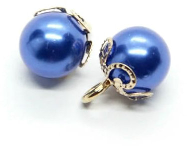 20 Stück 10 mm Kunstperlen-Hemdknöpfe für Kleidung, Nähdekor, Vintage, Damen, Kindermantel, kleines DIY-Zubehör, Großhandel, Blau, 10 mm, 20 Stück