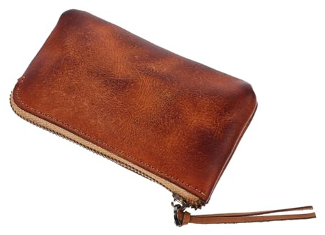 BESPORTBLE Leder Geldbörse Klein Vintage Stil Wasserabweisend Mit Einzigartigem Verschluss Münzaufbewahrung Für Damen Und Herren