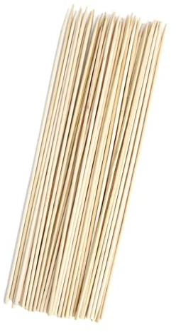 XuQiZZpp 50 spiedini lunghi in legno, per barbecue, shish, kebab, fonduta, barbecue, forchette per forno