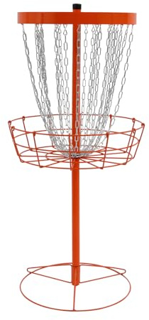 Orange Disc Golf Trainingsstand, 24 Ketten tragbares Disc Golf Ziel Eisen Training Korb, für Outdoor-Einstellungen geeignet, darunter Hinterhöfe, Parks, Campingplätze 132cm