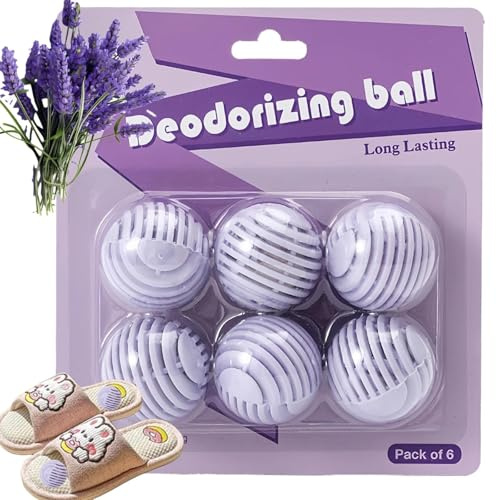 6PCS Shoe Deodorizer Balls, Shoe Odor Eliminator, Shoes Freshener & Deodoriser, Long-Lasting Shoes Smell Remover for Men & Women, Active Football Boot Deodoriser Balls for Stop Football Boots Smelling
