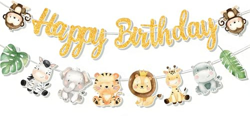 2 Pcs Jungle Birthday Party Decoration, for First Birthdays Partys