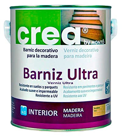 Barniz Crea Ultra Incoloro, mate, satinado o brillo. Para parquet, mobiliario, puertas o ventanas (Mate, 500ml)