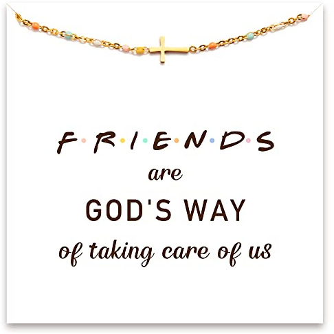 STORYJEWELLERY Friendship Bracelets, Friend Gifts for Women, Bestie Bracelets, Friend Birthday Gifts for Women, BFF Gift, Friendship Jewelry, Cross Bracelet