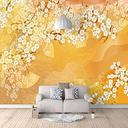Fiore Di Pesco Fiore Di Ciliegio Carta Da Parati 3D Wall Murals, 3D Photo Decor Paintings Murale Carta Da Parati Adatto Per Soggiorno E Camera Da Letto Tv Sfondo M 140 (larghezza) x 70 (altezza) cm