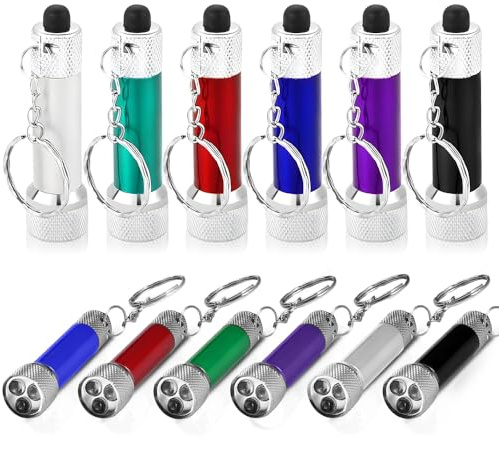 yotutun Mini Lampe de Poche LED, 12 Pcs Portable Lampe Torche porte-clés pour Enfant Petite lampe de poche pour Randonnée/Urgence