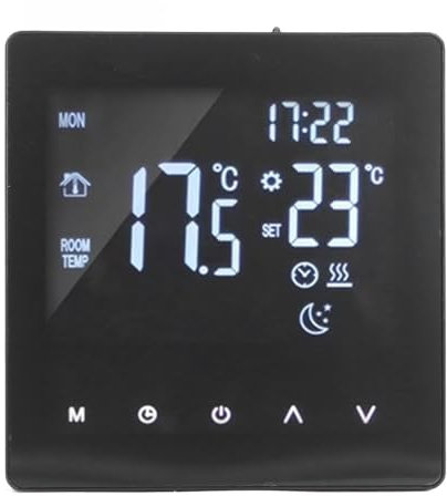 Termostato con Display LCD, Termostato Digitale Programmabile, AC90240V Display LCD Touch Screen Regolatore di Temperatura Intelligente per Termostati (K2MRH3A)