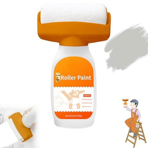 Akayoo Wandreparatur-rollbürste Mit Wandreparaturpaste,500g Ausbesserungsfarbe Weiss Wand,wandfarbe Ausbessern Weiß,wandradierer Für Weiße Wände,Farbe Ausbessern Weiß,Graffiti Entferner